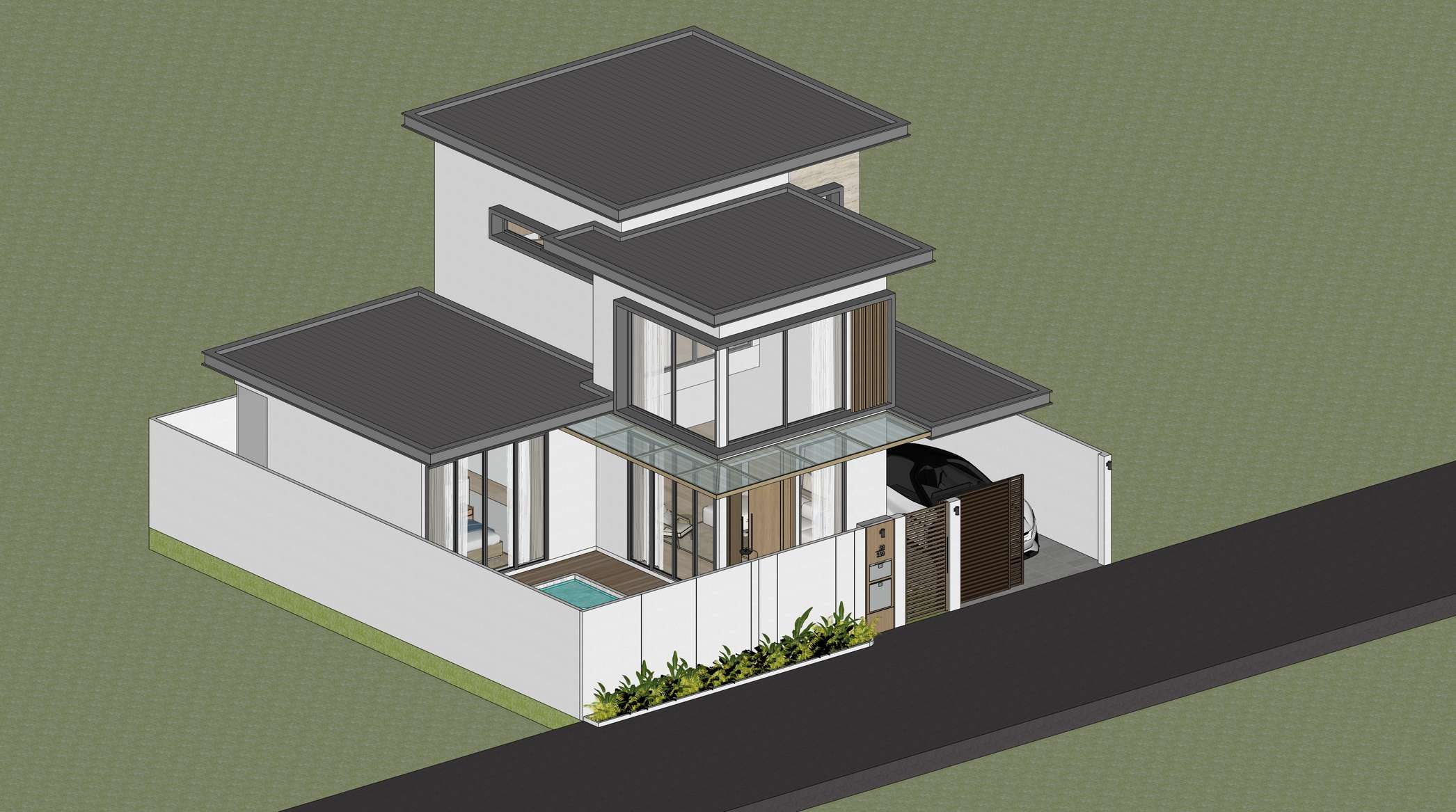 Type C villa isometric view