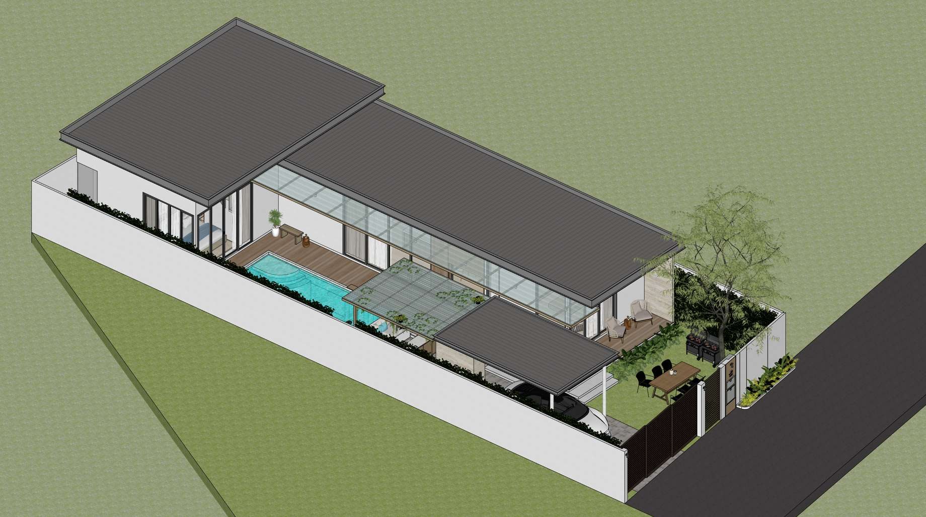 Type A villa isometric view
